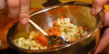 брускетта с лососем и сливочным сыром