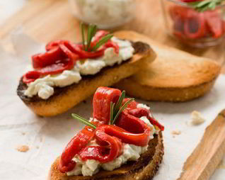 Брускетта со сладким перцем