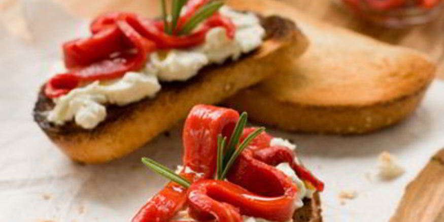 Рецепт брускетты со сладким перцем