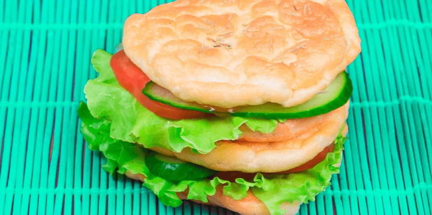 Рецепт белкового бургера с овощами