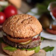 Рецепт Бургера с гречневой котлетой, кинзой и жареным луком