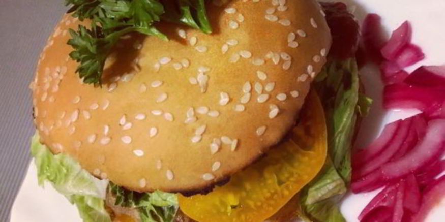 Рецепт бургера с желтым томатом