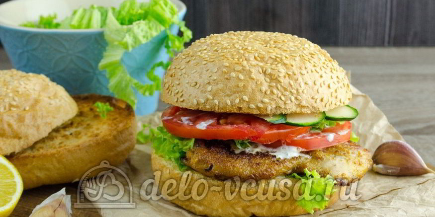 Рецепт гамбургера с курицей
