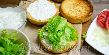 гамбургер с курицей