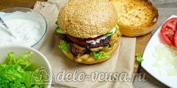 гамбургер с курицей