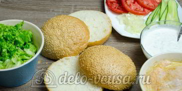 гамбургер с курицей