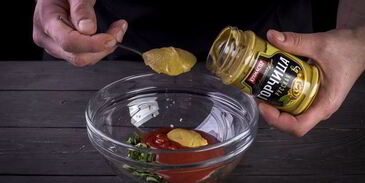 гамбургер с пикантной заправкой