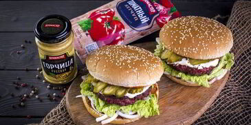 гамбургер с пикантной заправкой