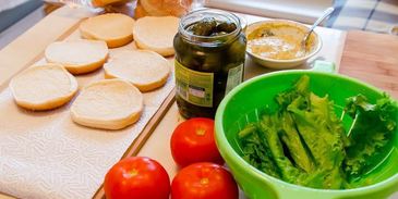 мясной бургер