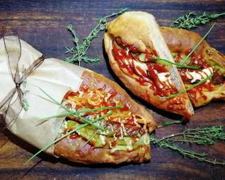 Баварские бутерброды-булочки с колбасой