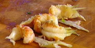 бутерброд с раками и маскарпоне