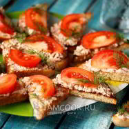 Рецепт Бутербродов с печенью трески