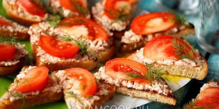 Рецепт бутербродов с печенью трески