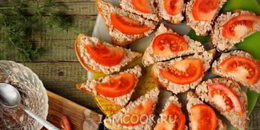 бутерброды с печенью трески