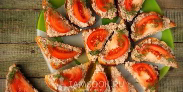 бутерброды с печенью трески