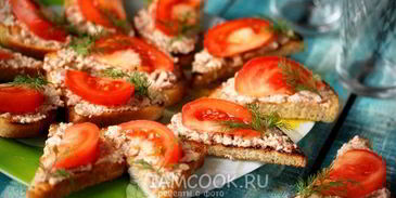 бутерброды с печенью трески