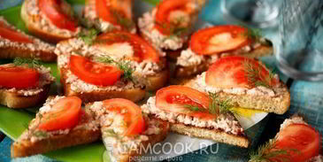 бутерброды с печенью трески