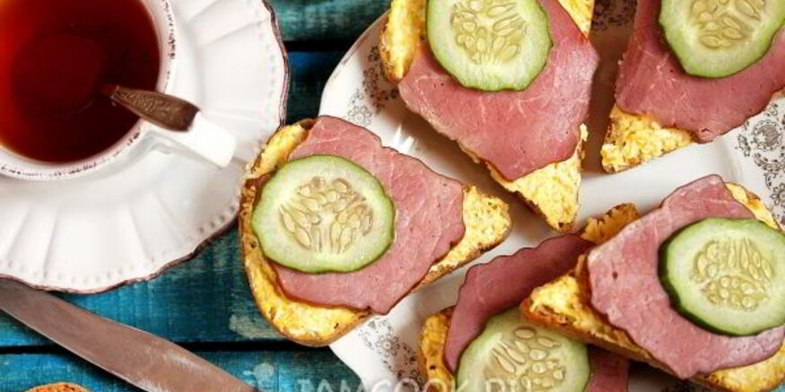 Рецепт бутербродов с ветчиной