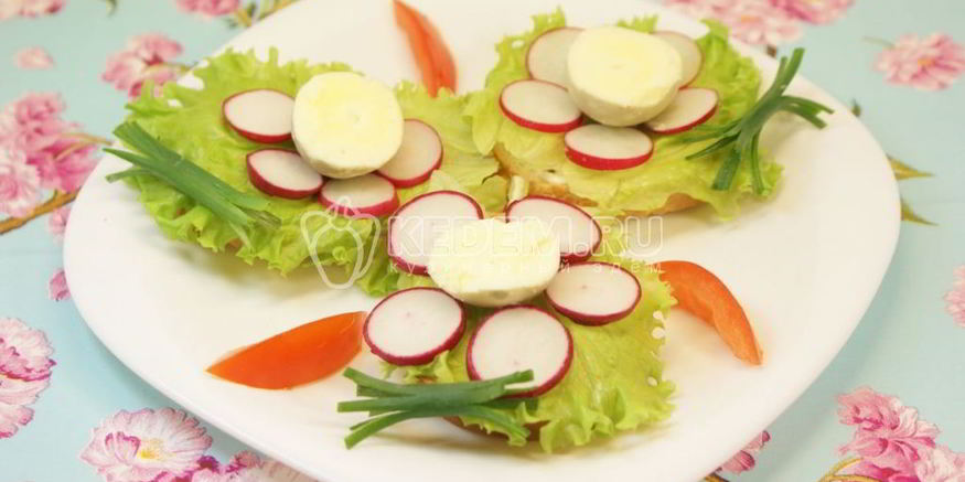 Рецепт бутербродов цветочков