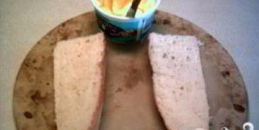 чесночно-сырный бутерброд