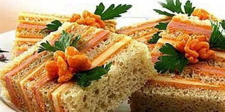 Рецепт оригинального полосатого бутерброда