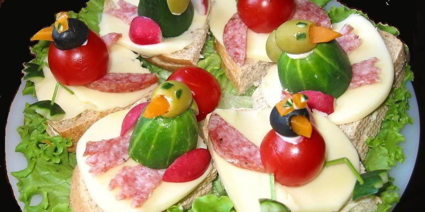 Рецепт птичьих бутербродов