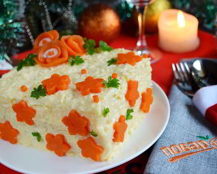 Закусочный бутербродный торт с рыбой