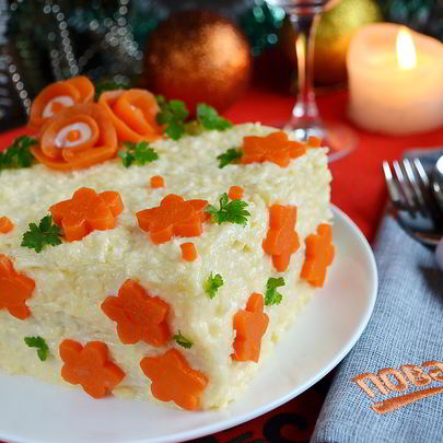 Закусочный бутербродный торт с рыбой