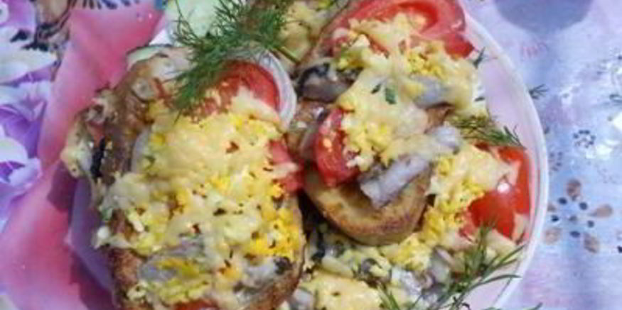 Рецепт жареных бутербродов с помидорами майонезом сыром