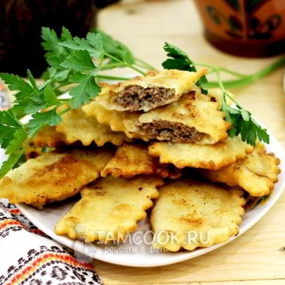 Чебуреки из заварного теста