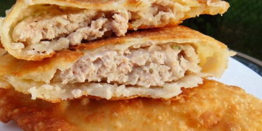 Рецепт чебуреков на кефире с мясным фаршем