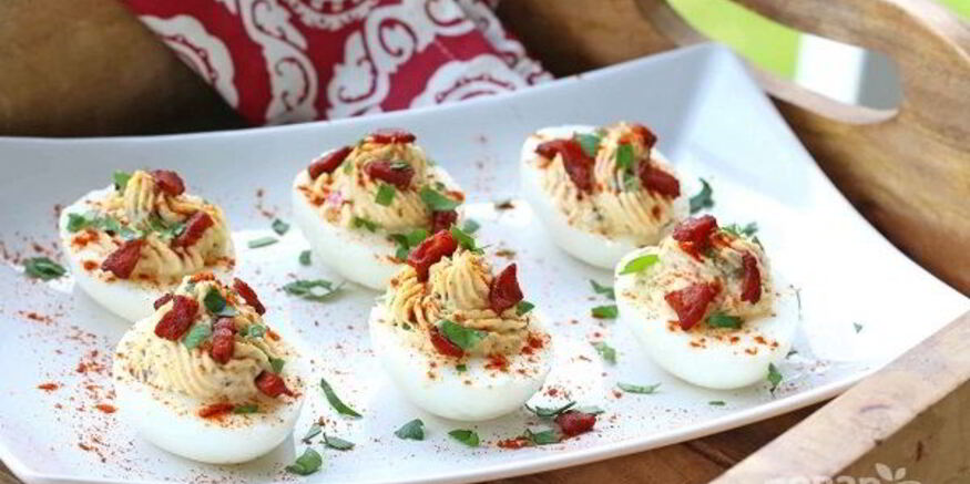 Рецепт фаршированных яиц по-испански
