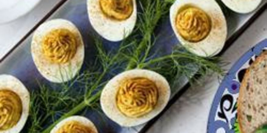 Рецепт фаршированных яиц с карри