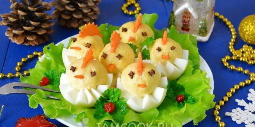 Рецепт фаршированных яиц цыплята