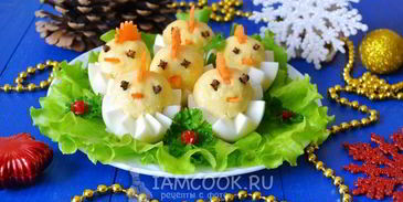 фаршированные яйца цыплята