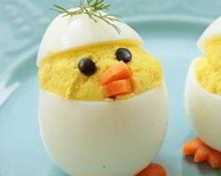 Фаршированные яйца Веселые цыплята