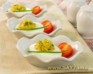 Яйца, фаршированные грибами