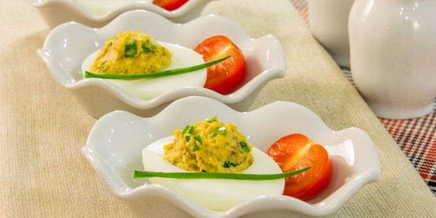 Рецепт яиц, фаршированных грибами