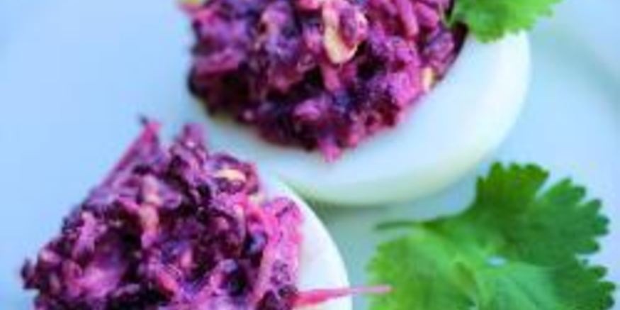 Рецепт яиц фаршированных свеклой