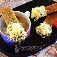 Рецепт Чесночных гренков из черного хлеба