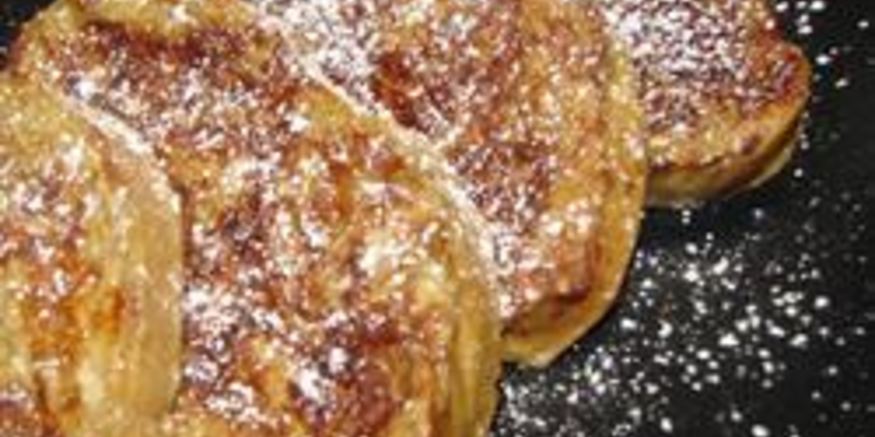 Рецепт французских гренков с яблочным пюре