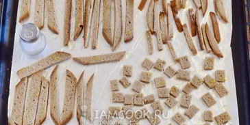 гренки из черного хлеба в духовке