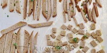 гренки из черного хлеба в духовке