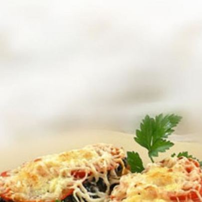 Гренки с грибами и помидорами