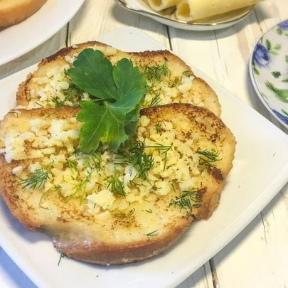 Гренки с сыром