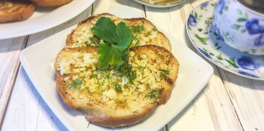 Рецепт гренков с сыром