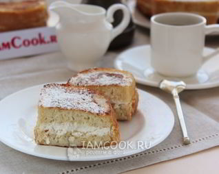 Гренки с творогом