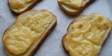 гренки с яблоком и сыром