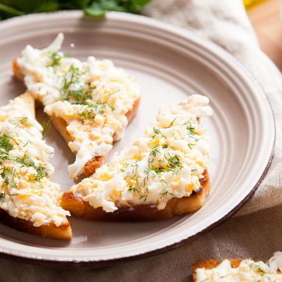 Гренки с яйцом