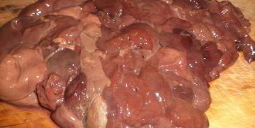 гренки с жареной печенкой